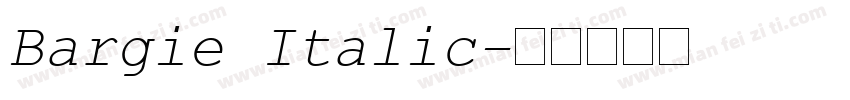 Bargie Italic字体转换